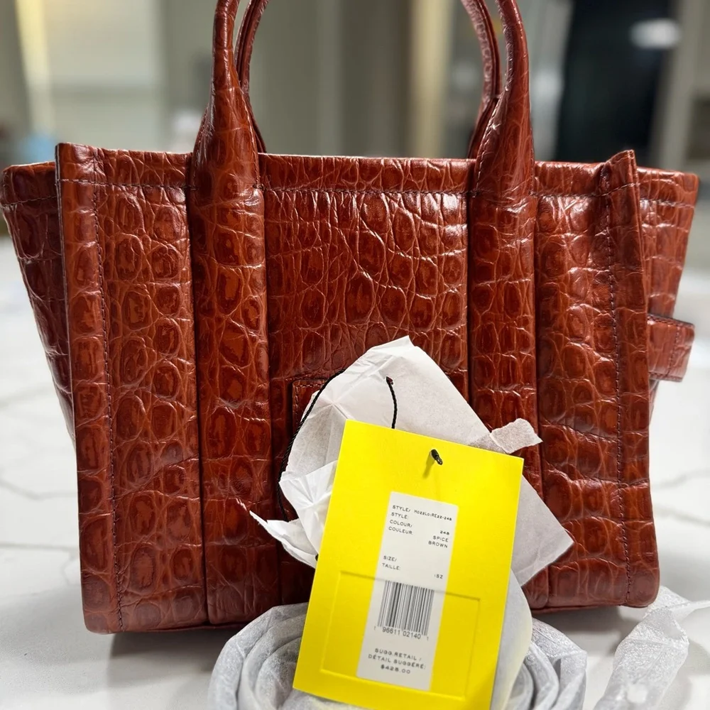 Marc Jacobs Cognac Croc-Embossed Tote - Picture 8 of 8